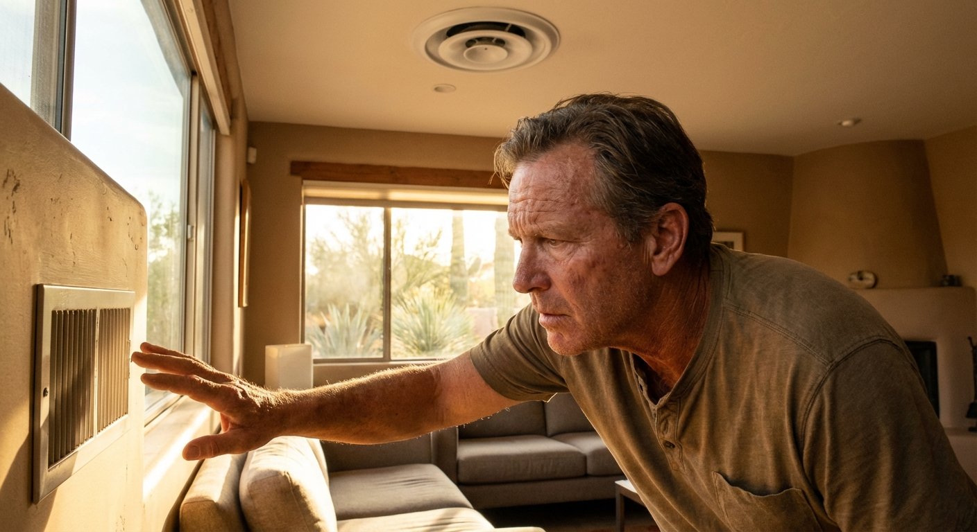 Homeowner feeling warm air coming from vent