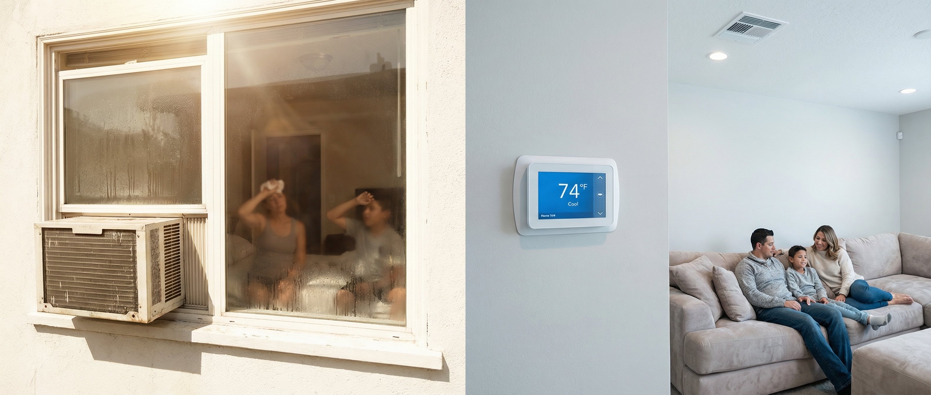 Why window AC units fail in Phoenix heat vs central AC systems
